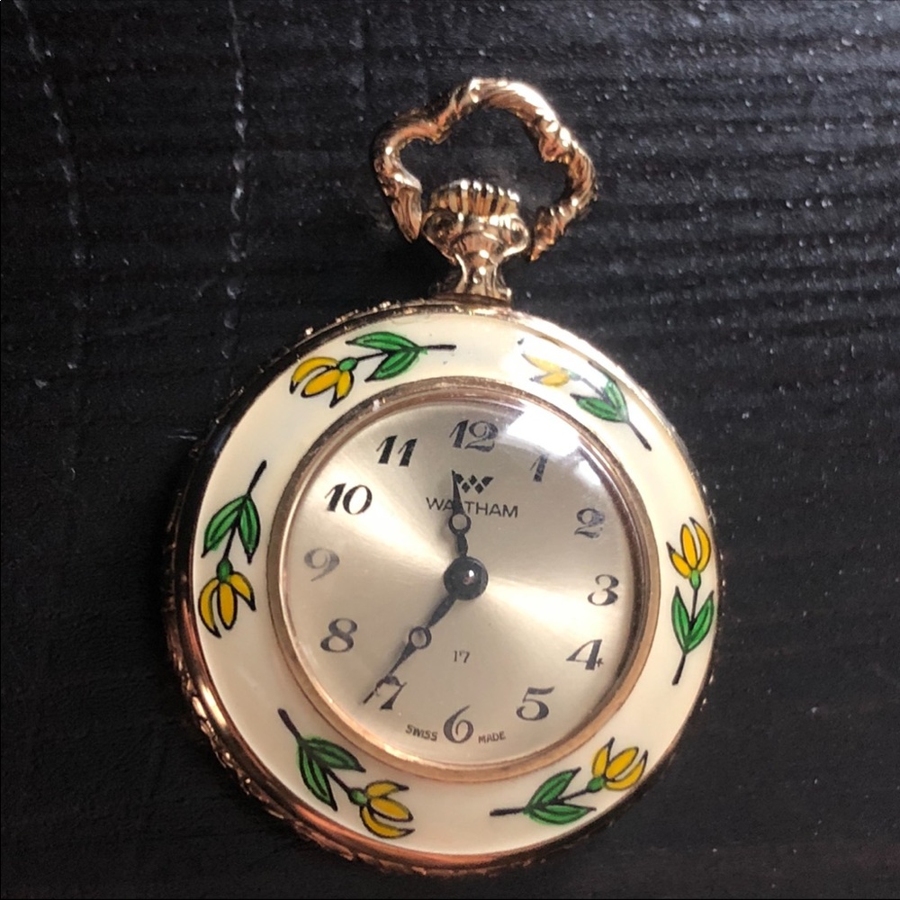 WALTHAM Art Deco 10kt Horserider Fox Hunt Watch